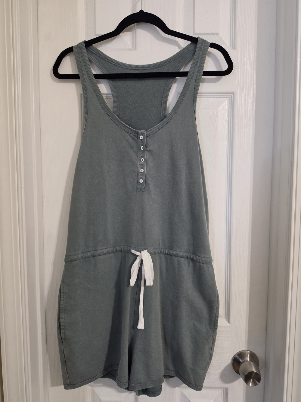 aerie Sage Green Tank Romper